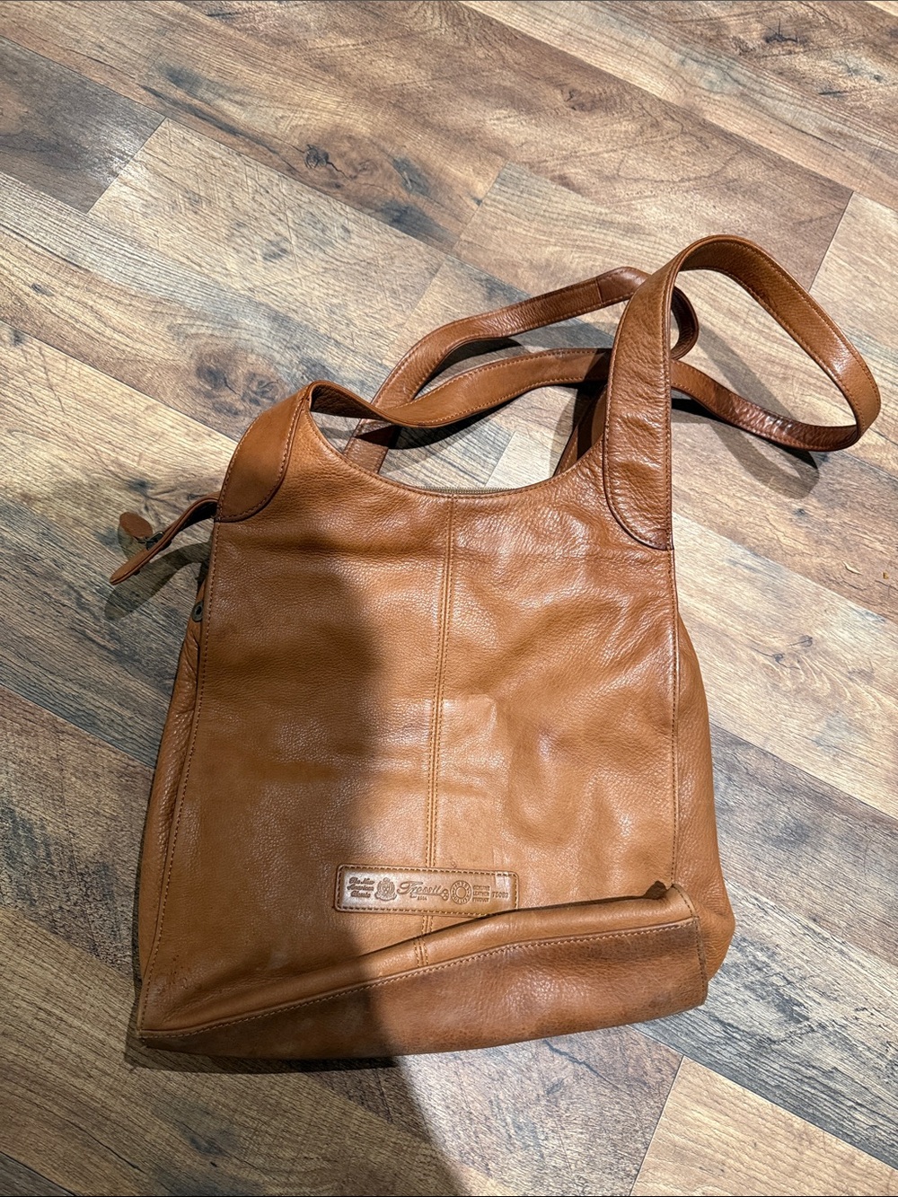 Vintage Fossil Leather Brown Shoulder Bag